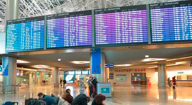 Passengers will find train, bus or taxi options to get to Moscow. 